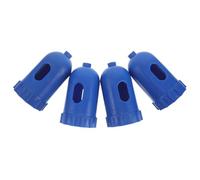 SHINEOFI 4 Pièces Capuchon de Bleu Facile à Transporter, Compatible Collerette Filetage 3-1/8 Pouces pour Bouteille D'oxygène en Plastique Résistant aux Chocs pour Secours en Extérieur
