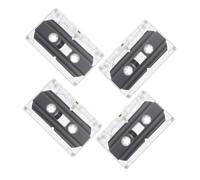 SHINEOFI 4 Pièces Cassette Tape Vide Cassettes Audio Blanches pour Enregistrements DIY Accessoires Artisanaux Vintage pour Fêtes et Célébrations