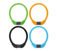 SHINEOFI 4 Pièces Chaîne Antivol Vélo à Code Multifonction en Câble D'acier Robuste Clés, Portable et Polyvalente pour Motos et Bagages de Voyage Sécurisés