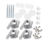 SHINEOFI 4 Pièces Charnières de Zinc pour Abattant Wc Kit Fixation Résistante et Antirouille Installation Facile pour Siège de Toilette Stable