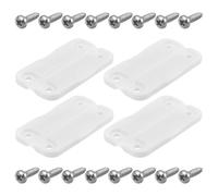 SHINEOFI 4 Pièces Charnières Résistance la Rouille Bruit en Plastique Blanc avec Vis pour Glacière Igloo pour Camping et Événements Sportifs