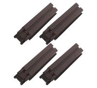 SHINEOFI 4 Pièces Colonne de Plantation Modulaire en Plastique Café | Usage Extérieur, Surface Résistante aux Intempéries, pour Terrasses et Patio, Stabilité Accrue