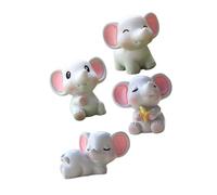SHINEOFI 4 pièces Figurines Éléphants Résine Décoration de Bureau Originale Petites Statues Animaux Mignons pour Intérieur et Maison