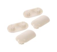 SHINEOFI 4 Pièces Joint de Siège de Toilette en Abs Blanc Antidérapant et Protecteur les Éclats pour Toilettes en Céramique, Adapté pour Maison et Dortoir