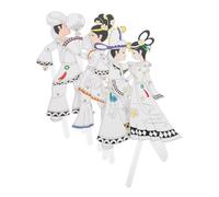 SHINEOFI 4 Pièces Kit de Marionnettes Chinoises Traditionnelles à Peindre Figures Artisanales pour Activités Famille et Célébrations Culturelles