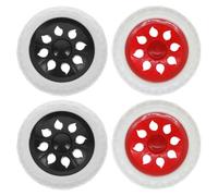 SHINEOFI 4 Pièces Kits de Remplacement de Roues en Plastique Robustes pour Chariot Pliant, Accessoires Indispensables pour Transport Facile en Intérieur et Extérieur, Roues Solide