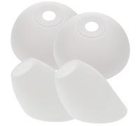 SHINEOFI 4 pièces Lot de Abat-jours Plastique Inclinés pour Lampe Suspendue Forme à Cheval et Petit Champignon Blanc Simple Remplacement Facile pour Éclairage Intérieur