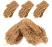 SHINEOFI 4 pièces Lot de Allume-Feux Naturels Jute pour Camping et Survie Outil Extérieur Résistant Aux Intempéries Allume-feu Rapide et Pratique pour Randonnée et Activités Plein Air