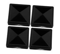SHINEOFI 4 pièces Lot de Capuchons Pyramidaux Étanches pour Poteaux Carrés de Protection Extérieur Couverture Anti-poussière et Installation Facile pour Clôtures et