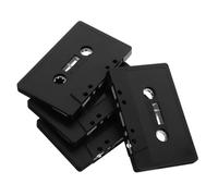 SHINEOFI 4 pièces Lot de Cassettes Vierges Noires Décoratives Vintage pour Bricolage Ornements Muraux Élégants Cassette Audio Vide Accessoires DIY pour Décoration Intérieure Rétro