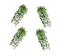 SHINEOFI 4 pièces Lot de Décorations Murales Lierre Artificiel Réaliste Guirlandes Vertes Suspendues pour Décoration Intérieure Mariage et Jardin Feuillage Simulé et Flexible