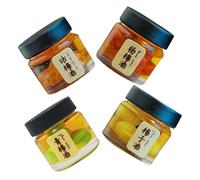 SHINEOFI 4 Pièces Miniature Dollhouse Drink Bottles Set Authentic Pretend Play Beverage Models for Creative Kitchen and Display Decor