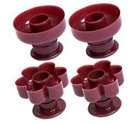 SHINEOFI 4 Pièces Moule à Donuts de Forme de Fleurs et Ronds Outil de Pâtisserie pour Créer des Donuts Uniques et