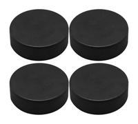 SHINEOFI 4 Pièces Palet de Hockey sur Glace en Mousse PU Noir Léger pour Entraînement et Compétition, Améliore la Sensation de Palet Condition Physique des Adultes et Adolescents