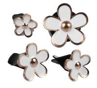 SHINEOFI 4 Pièces Pince Parfumée Fleur pour Voiture, Diffuseur