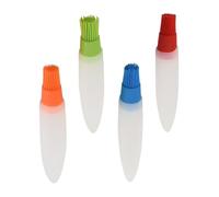 SHINEOFI 4 pièces Pinceaux à Badigeonner Silicone pour Barbecue Brosse Huile Multifonction Résistante Haute Température Outils Cuisine Pâtisserie et Grillades