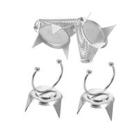 SHINEOFI 4 Pièces Pinces pour Glaçure Céramique Acier Inoxydable Pinces à Doigt Ergonomiques pour Poterie Outils de Trempage pour Argile et Bijoux de Précision pour Finition Artistique