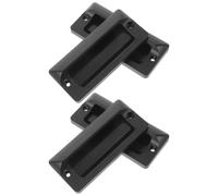 SHINEOFI 4 Pièces Poignée de Traction en Plastique Noir pour Étagères de | Compatibilité Polyvalente, Prise Ergonomique, Installation Facile, pour Tiroirs Domestiques et Usage en Supermarché