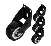 SHINEOFI 4 Pièces Poulie De Fond De Traduction Roues à Rouleaux Pour Les Portes Coulissantes Rouleaux De Quincaillerie Pour Portes Coulissantes Roue De Support Métal Noir