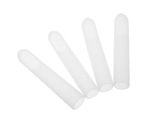 SHINEOFI 4 Pièces Protection en Silicone Antidérapante pour Poignée de Brosse à Dents Électrique, Housse Complète Adaptée pour Voyage, Couleur Blanche, Protège Efficacement la Poignée