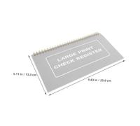 SHINEOFI 4 Pièces Registre Bancaire Grand Format avec Section Date Impression Haute Visibilité pour Basse Vision Portable pour Bureau et Voyage