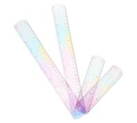 SHINEOFI 4 Pièces Règle Souple à Double Échelle, Portable, 15 et 30 CM | Dégradé Coloré, Format Compact, Usage t École, pour Étudiants et Professionnels