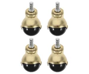 SHINEOFI 4 Pièces Roulettes Pivotantes Dorées de 2 Pouces pour Chaise de | PP et Acier Inoxydable, Rotation 360 Degrés, Hole Spacing 11mm, Usage Intérieur Silencieux