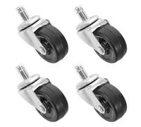 SHINEOFI 4 Pièces Roulettes Pivotantes pour Aspirateur, Plastique et Fer, Axe Renforcé 11mm, Surface Élargie, Réduction du Bruit, Protection des Sols pour Usage Domestique