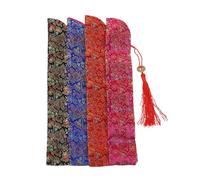 SHINEOFI 4 Pièces Sacs pour Éventails Pliants Style Vintage avec Franges Pochettes Tissu pour Éventails Pliables Chinois Protection Pratique pour Événements Mariages et Festivals
