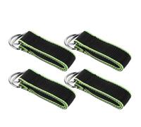 SHINEOFI 4 Pièces Sangles de Balançoire et Corde Suspendre pour Hamac, Double Couche Épaissie, Polyester et Métal, Installation Rapide, Répartition Pression, pour Extérieur et Camping