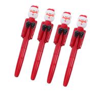 SHINEOFI 4 Pièces Stylo à Bille Interactif Noël Stylo de Noël Santa Claus Boxeur pour Fête Fournitures Scolaires et Bureau Original