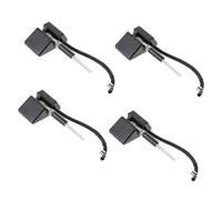 SHINEOFI 4 Pièces Stylos de Comptoir Sécurisés avec Support Stylo Vol Noir pour Bureaux Banques et Accueils Publics