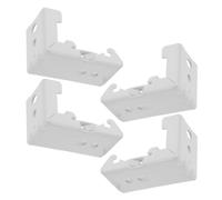 SHINEOFI 4 Pièces Support Mural en Métal Blanc 7 pour Stores Romains 22mm Fixation Flexible et Optimisation de l'espace pour Fenêtres à Espace Limité