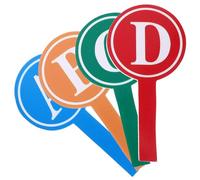 SHINEOFI 4 pièces Tableaux Effaçables à Sec Palettes Score Portables Mousse Tableaux Blancs Manuels Face Lettres Abcd pour Juges et Compétitions