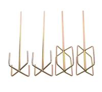 SHINEOFI 4 Pièces Tige D'agitation De Perceuse Électrique Bétonnière à Mortier Ciment Pagayer Perceuse Mélangeur Industriel Agitateur Accessoire Mélangeur De Peinture Jointoyer Remuer Acier