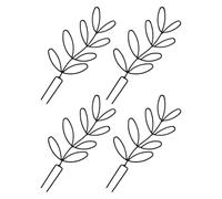 SHINEOFI 4 Pièces Treillis Résistant aux Intempéries en Fer Noir pour Plantes Grimpantes Design Feuille Unique, Support Décoratif Polyvalent pour Pots de Fleurs D'intérieur et Balcons