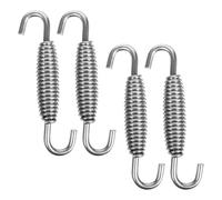 SHINEOFI 4 Ressorts Universels pour Tuyau D'échappement de Moto 55 Mm en Acier Inoxydable, Crochets à Ressort de Tension Résistants la Corrosion, Kit de Remplacement pour Système