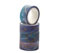 SHINEOFI 4 Rouleaux Set Washi Tape Décoratif Papier Ruban Adhésif Cartoon pour Scrapbooking Journal Intime et Bricolage