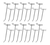 SHINEOFI 40 Crochets Métalliques pour Panneau Perforé 10 CM et 15 CM Crochets pour Outils Muraux à Lattes Kit 40 Pièces Argenté pour Garage la Cuisine et Organisation Murale Industrielle