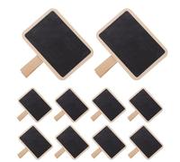 SHINEOFI 40 Pièces Mini Tableau Noir en Bois avec Pince Pratique, Étiquette Réutilisable pour Messages, pour Fêtes et Bureaux, Surface Facile à Écrire et Effacer