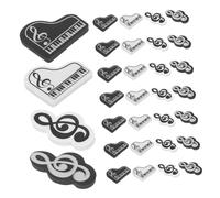 SHINEOFI 40 Pièces Piano And Music Note Shapes Soft Texture For Comfortable Grip Portable School Supplies For Kindergarten And Elementary Students