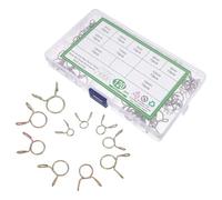SHINEOFI 400 Pièces Kit de Colliers de Serrage Ressorts Zingué Assortiment Multi Tuyaux Durables et Ajustables pour Conduites Carburant Tuyaux Eau et Entretien Jardin