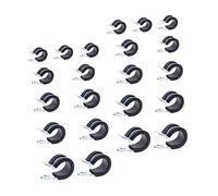 SHINEOFI 44 pièces Colliers Serrage Acier Inoxydable avec Tampon Caoutchouc Clips Câble Robustes et Flexibles pour Tuyaux et Câbles Électriques Protection Sans Rayures pour Installation