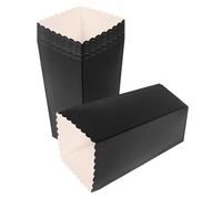 SHINEOFI 48 Boîtes à Popcorn Pliables en Papier Noir, Seaux à Pop-corn 48 Pièces pour Frites et Hamburgers, Contenants Alimentaires Robustes pour Fêtes et Cinéma, Emballage Recyclable