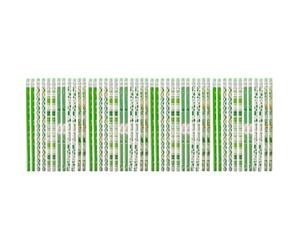 SHINEOFI 48 Pièces Lot de Crayons Saint Patrick S Day avec Gomme Crayons Cartoon Quatre Garçon Fille Bois Solide et Confort Écriture Ergonomique