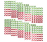SHINEOFI 480 Pièces Pastilles Autocollantes Rondes Vertes et Rouges Symbole Coche et Croix, Autocollantes et Amovibles, pour Enregistrement et Contrôle D'inventaire