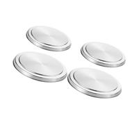 SHINEOFI 4pièces Couvercles Ronds Acier Inoxydable Pour Brûleurs De Cuisinière Pour Cuisinière Électrique Set De Argentés
