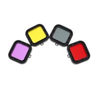 SHINEOFI 4pièces Filtre pour Objectif De Plongée Rouge Lot pour Caméra Action Adapté pour Profondeur Eau