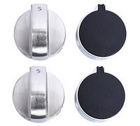 SHINEOFI 4pièces Lot De Boutons De Commande Rotatifs Pour Cuisinière à Gaz Bouton De Brûleur Métal Remplacement Facile Sans Outil
