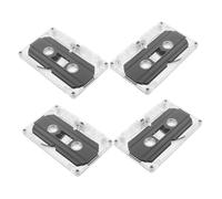 SHINEOFI 4pièces Lot de Cassettes Audio Vierges pour Magnétophone Enregistrables avec Étui De Protection Transparent pour Musique Et Discours